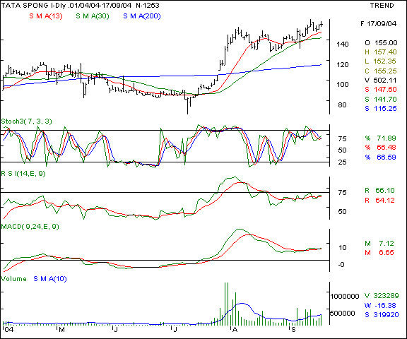 Tata Sponge - Daily chart