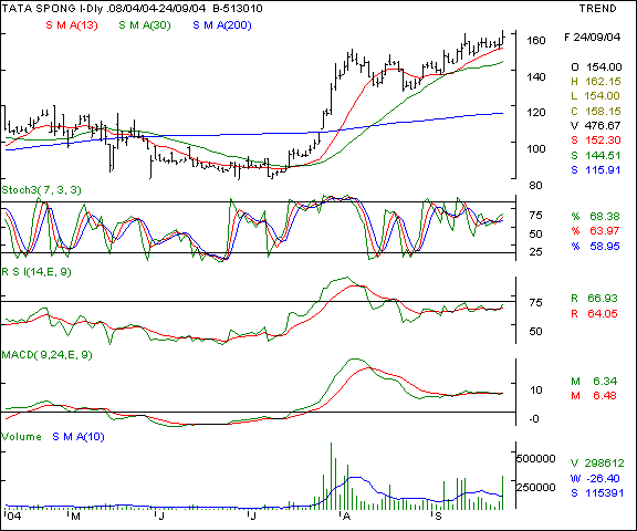 Tata Sponge - Daily chart